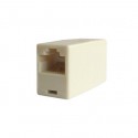 ADAPTADOR EMPALME  RJ45 HEMBRA A RJ45 HEMBRA - CAT5E - UTP - COLOR BEIGE