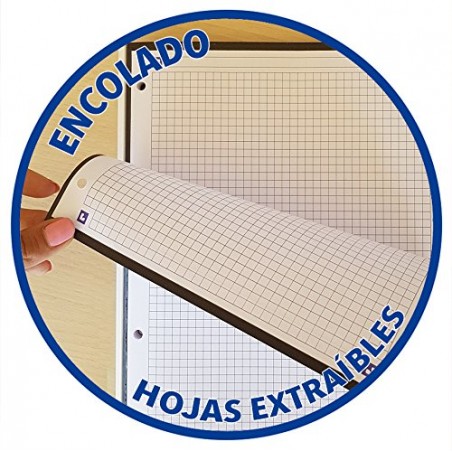 RECAMBIO COLOR 1 - OXFORD CLASSIC - CUADRICULA 5*5 - Color: Negro