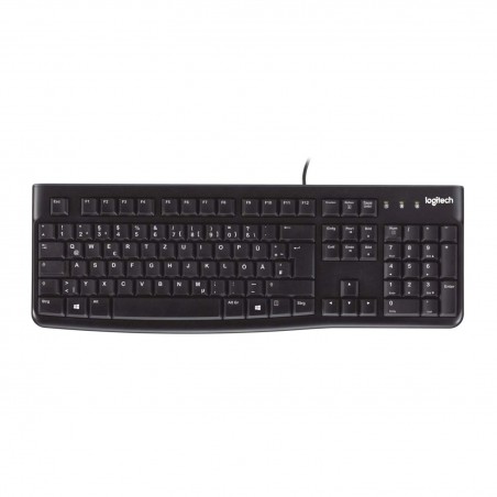 Logitech K120 USB - Teclado con cable, QWERTY español, Negro