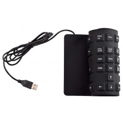 Teclado flexible,  lavable de silicona  USB