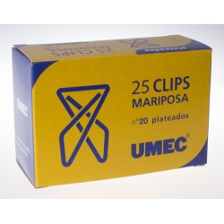 Clips mariposa UMEC nº20 - Caja 25 unidades