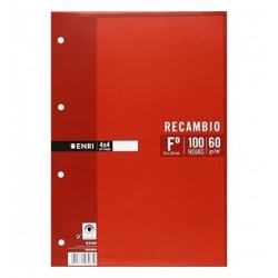 RECAMBIO FOLIO PARA CARPETA - ENRI - CUADRICULA 4x4