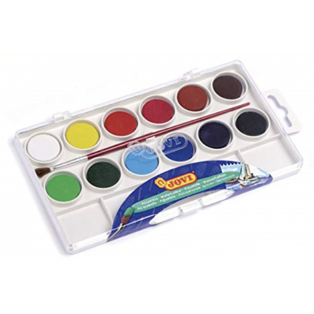 Acuarelas Jovi 12 colores con pincel